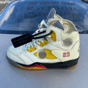 Nike Air Jordan Off-White Retro 5 SP Sail Size 10